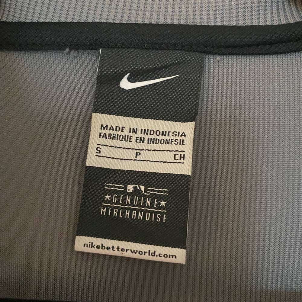 Nike Grey San Francisco Giants Zip Up Athletic Cardigan Sweater - Size Small - Picture 3 of 6